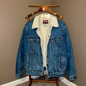 Vintage Coleman Sherpa Lined Denim Jacket. Size Large.